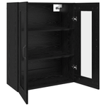 Casa si Gradina - Mobilier - Comode si corpuri - Comode - Dulap de perete suspendat Negru 69.5 x 34 x 90 cm Lemn compozit - Infinity.ro