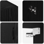 Casa si Gradina - Mobilier - Comode si corpuri - Comode - Dulap de perete suspendat Negru 69.5 x 34 x 90 cm Lemn compozit - Infinity.ro