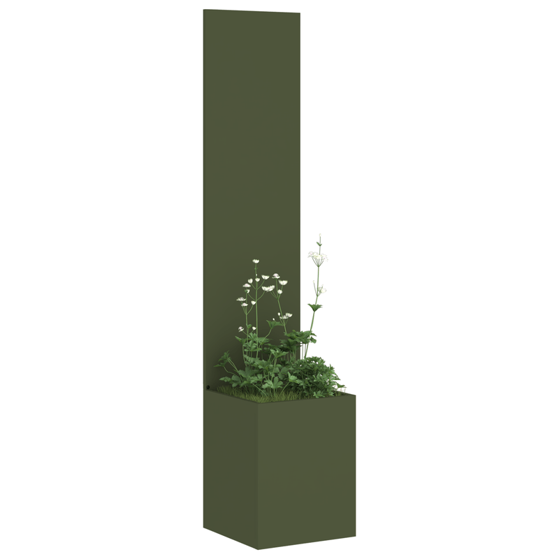 Casa si Gradina - Gradinarit si plante - Plante si ghivece - Ghivece si suporturi - Ghiveci de Gradina cu Panou Decorativ Olivengrønn 32 x 140 cm - Infinity.ro