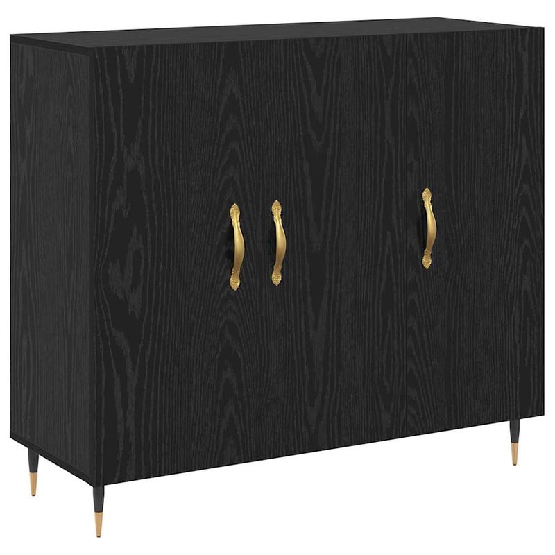 Casa si Gradina - Mobilier - Comode si corpuri - Comode - Bufet cu depozitare cu usa Negru 90 x 34 x 80 cm Lemn compozit - Infinity.ro