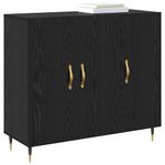 Casa si Gradina - Mobilier - Comode si corpuri - Comode - Bufet cu depozitare cu usa Negru 90 x 34 x 80 cm Lemn compozit - Infinity.ro