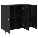 Casa si Gradina - Mobilier - Comode si corpuri - Comode - Bufet cu depozitare cu usa Negru 90 x 34 x 80 cm Lemn compozit - Infinity.ro