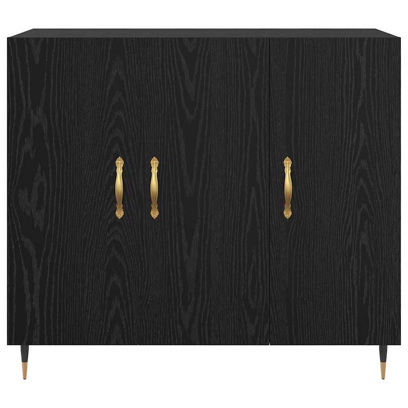 Casa si Gradina - Mobilier - Comode si corpuri - Comode - Bufet cu depozitare cu usa Negru 90 x 34 x 80 cm Lemn compozit - Infinity.ro
