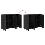 Casa si Gradina - Mobilier - Comode si corpuri - Comode - Bufet cu depozitare cu usa Negru 90 x 34 x 80 cm Lemn compozit - Infinity.ro