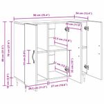 Casa si Gradina - Mobilier - Comode si corpuri - Comode - Bufet cu depozitare cu usa Negru 90 x 34 x 80 cm Lemn compozit - Infinity.ro