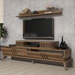Casa si Gradina - Mobilier - Seturi de mobilier - Seturi living - Set mobilier living, Hanah Home, pal melaminat, nuc, 845HCT5219 - Infinity.ro