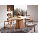 Casa si Gradina - Mobilier - Seturi de mobilier - Seturi mese si scaune - Set masa si scaune, Hanah Home, mdf, lemn de fag, natural, masa 170x90x75 cm, 4 scaune - Infinity.ro