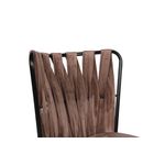 Casa si Gradina - Mobilier - Scaune si fotolii - Scaune - Set scaune, Hanah Home, metal, catifea, maro deschis si negru, 43x43x82 cm, 4 bucati - Infinity.ro