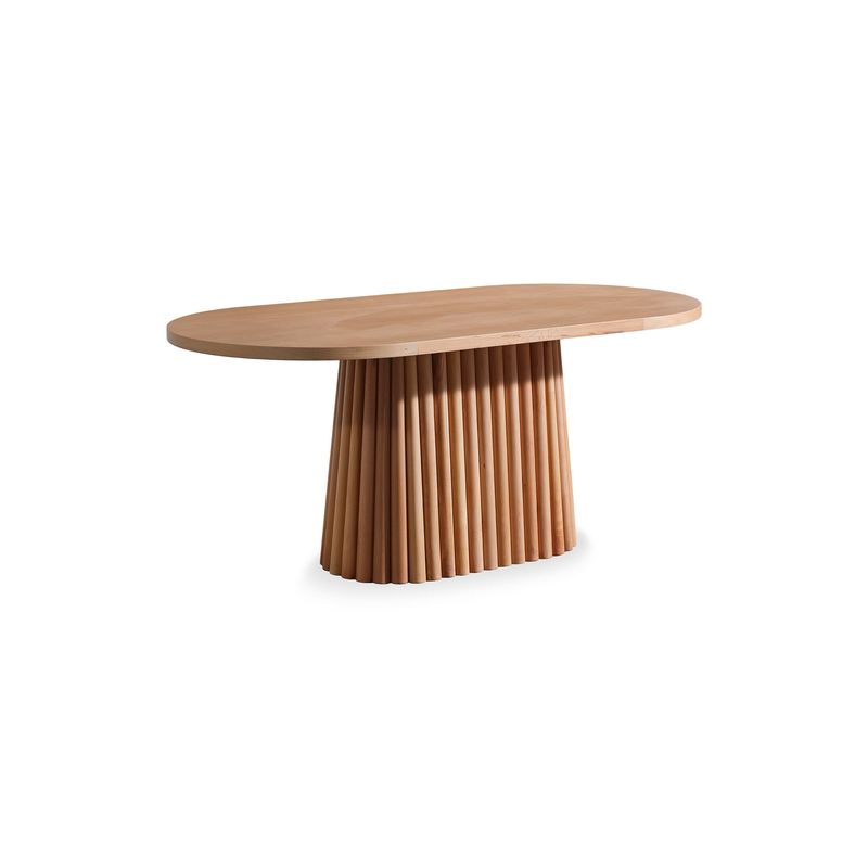 Casa si Gradina - Mobilier - Seturi de mobilier - Seturi mese si scaune - Set masa si scaune, Hanah Home, mdf, lemn de fag, natural, masa 170x90x75 cm, 4 scaune - Infinity.ro
