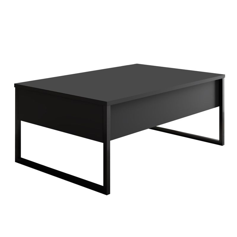 Casa si Gradina - Mobilier - Seturi de mobilier - Seturi living - Set mobilier living, Hanah Home, pal melaminat, antracit si negru, comoda tv 180x30x47 cm, masuta cafea 90x39x40 cm - Infinity.ro