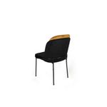 Casa si Gradina - Mobilier - Scaune si fotolii - Scaune - Set scaune, Hanah Home, catifea, mustar si negru, metal, 54x55x86 cm, 2 bucati - Infinity.ro
