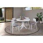 Casa si Gradina - Mobilier - Seturi de mobilier - Seturi mese si scaune - Set masa extensibila si scaune, Hanah Home, lemn fag, natural, 118x75x118 cm - Infinity.ro