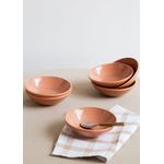 Casa si Gradina - Bucatarie si vesela - Vesela si tacamuri - Farfurii si boluri - Set boluri, Hermia, ceramica, somon, 15x15x5 cm, 6 piese - Infinity.ro