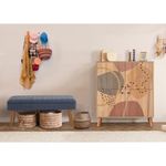 Casa si Gradina - Mobilier - Dulapuri si sifoniere - Dulapuri pantofi - Set mobilier hol, Hanah Home, pal melaminat, sonoma si albastru inchis, 95x111x36 cm - Infinity.ro