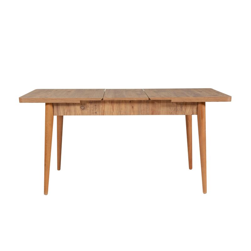 Casa si Gradina - Mobilier - Seturi de mobilier - Seturi mese si scaune - Set masa si scaune extensibile, Hanah Home, pal melaminat, pin atlantic si albastru inchis, masa 129-163x80x75 cm - Infinity.ro