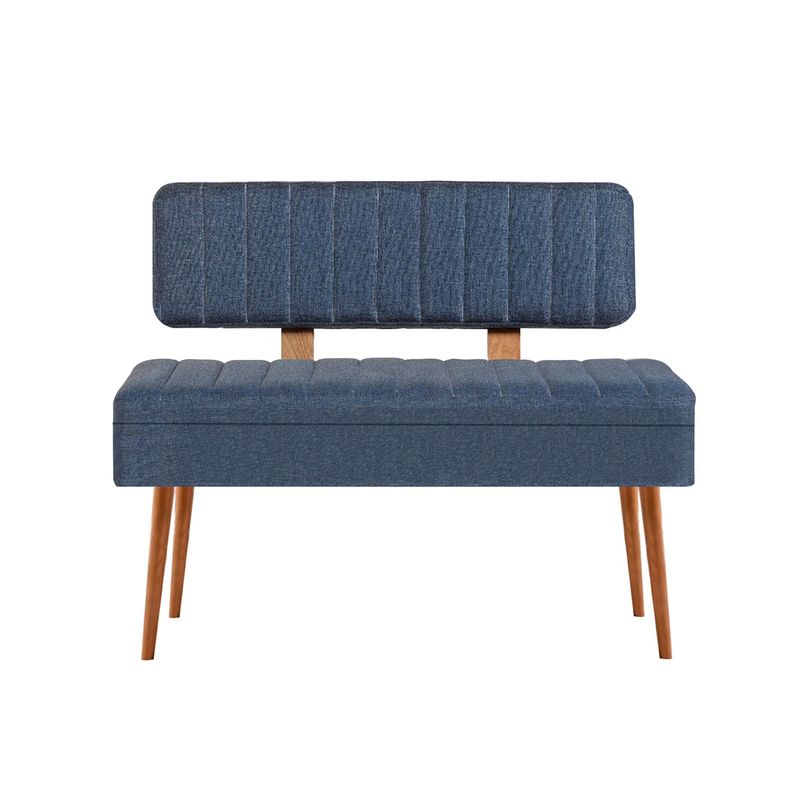 Casa si Gradina - Mobilier - Seturi de mobilier - Seturi mese si scaune - Set masa si scaune extensibile, Hanah Home, pal melaminat, pin atlantic si albastru inchis, masa 129-163x80x75 cm - Infinity.ro
