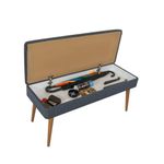 Casa si Gradina - Mobilier - Dulapuri si sifoniere - Dulapuri pantofi - Set mobilier hol, Hanah Home, pal melaminat, sonoma si albastru inchis, 95x111x36 cm - Infinity.ro