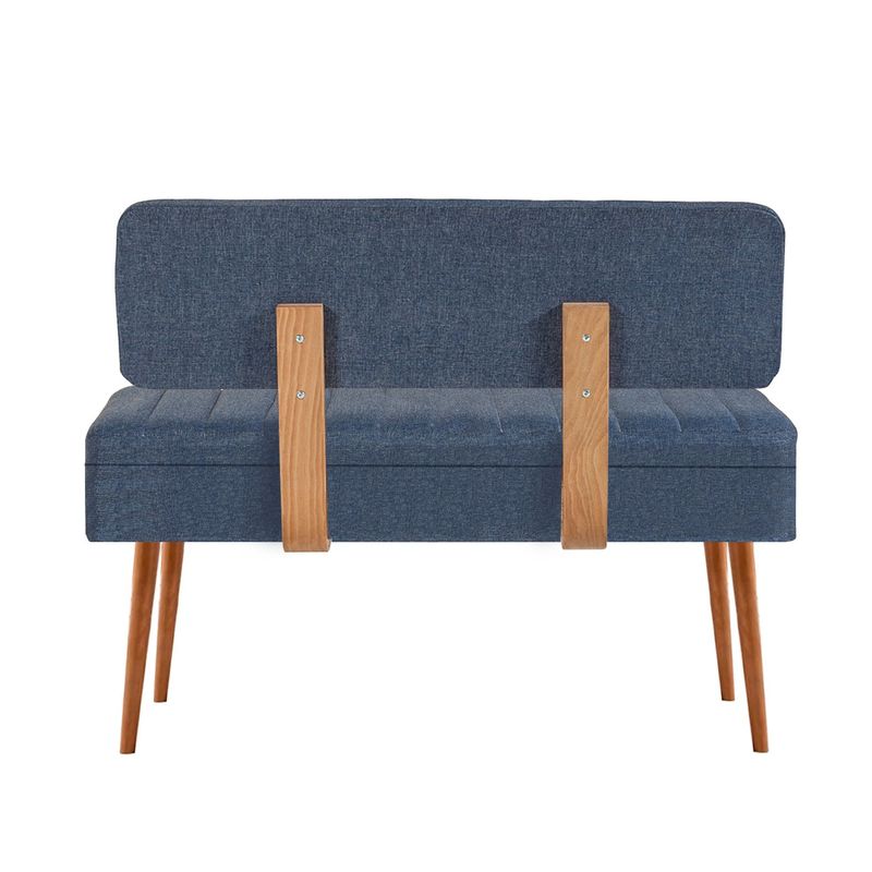 Casa si Gradina - Mobilier - Seturi de mobilier - Seturi mese si scaune - Set masa si scaune extensibile, Hanah Home, pal melaminat, pin atlantic si albastru inchis, masa 129-163x80x75 cm - Infinity.ro