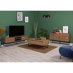 Casa si Gradina - Mobilier - Seturi de mobilier - Seturi living - Set mobilier living, Hanah Home, pal melaminat, nuc si negru - Infinity.ro