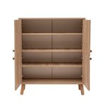 Casa si Gradina - Mobilier - Dulapuri si sifoniere - Dulapuri pantofi - Set mobilier hol, Hanah Home, pal melaminat, sonoma si albastru inchis, 95x111x36 cm - Infinity.ro