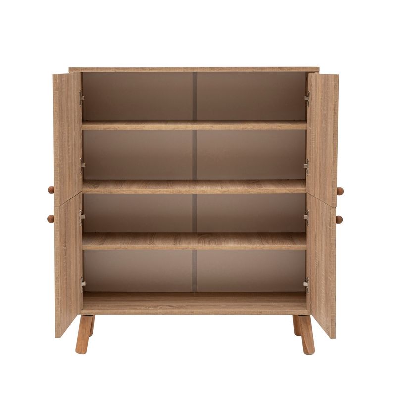 Casa si Gradina - Mobilier - Dulapuri si sifoniere - Dulapuri pantofi - Set mobilier hol, Hanah Home, pal melaminat, sonoma si albastru inchis, 95x111x36 cm - Infinity.ro