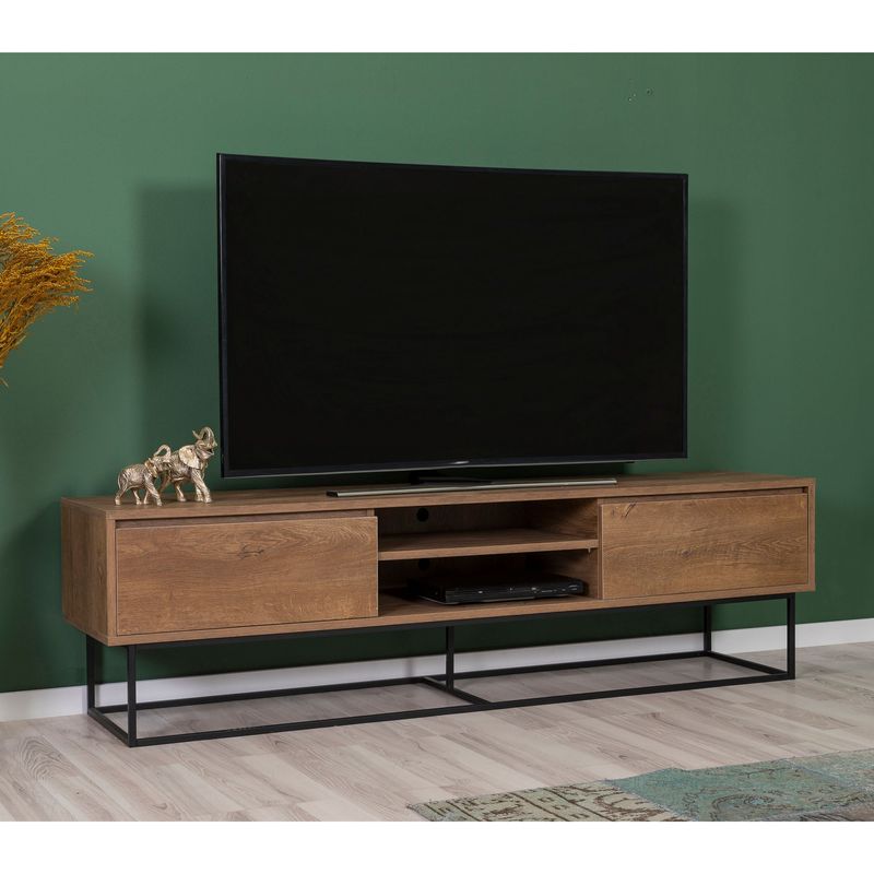 Casa si Gradina - Mobilier - Seturi de mobilier - Seturi living - Set mobilier living, Hanah Home, pal melaminat, nuc si negru - Infinity.ro