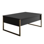 Casa si Gradina - Mobilier - Seturi de mobilier - Seturi living - Set mobilier living, Hanah Home, pal melaminat, antracit si auriu - Infinity.ro