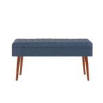 Casa si Gradina - Mobilier - Seturi de mobilier - Seturi mese si scaune - Set masa extensibila si scaune, Hanah Home, pal melaminat, nuc si albastru inchis, 129x80x75 cm - Infinity.ro