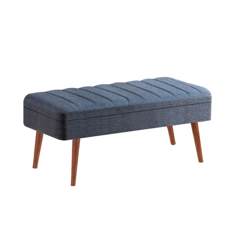 Casa si Gradina - Mobilier - Seturi de mobilier - Seturi mese si scaune - Set masa extensibila si scaune, Hanah Home, pal melaminat, nuc si albastru inchis, 129x80x75 cm - Infinity.ro