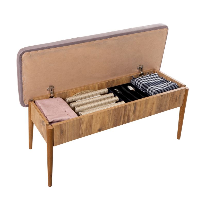 Casa si Gradina - Mobilier - Seturi de mobilier - Seturi mese si scaune - Set masa extensibila cu scaune, Hanah Home, panou de particule cu melamina, pin atlantic soho, 130x80x77 cm - Infinity.ro