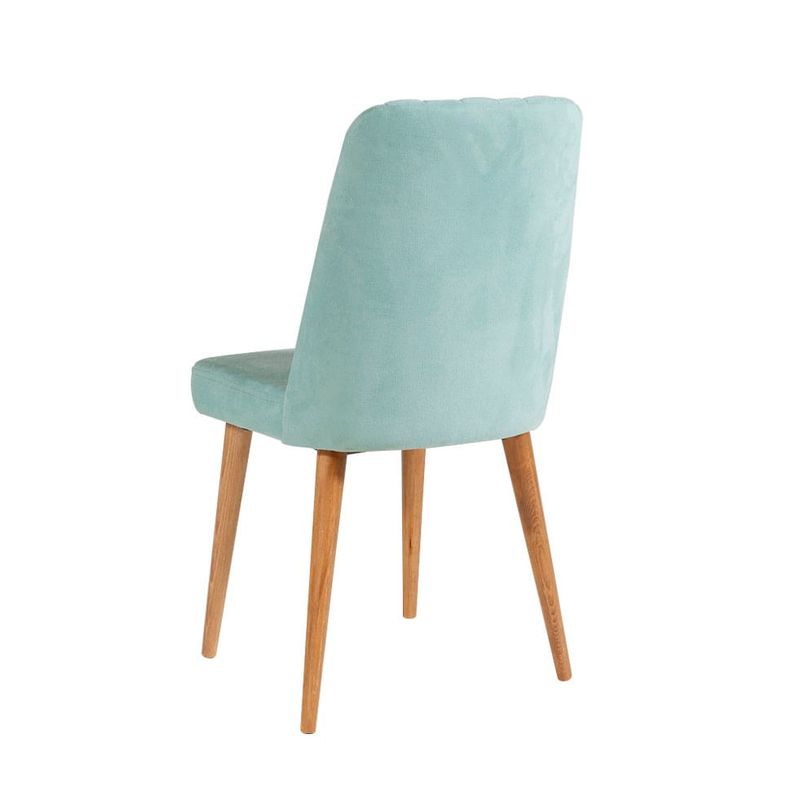 Casa si Gradina - Mobilier - Seturi de mobilier - Seturi mese si scaune - Set masa extensibila si scaune, Hanah Home, PAL melaminat, pin atlantic si verde fistic, masa 129x80x75 cm - Infinity.ro