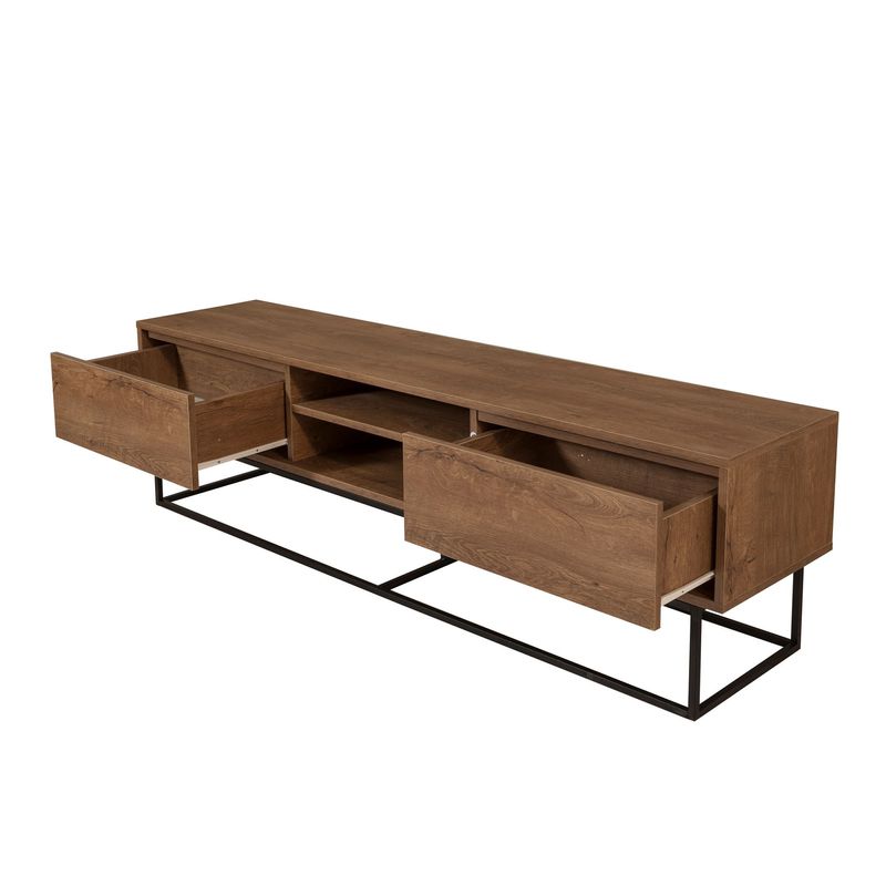 Casa si Gradina - Mobilier - Seturi de mobilier - Seturi living - Set mobilier living, Hanah Home, pal melaminat, nuc si negru - Infinity.ro
