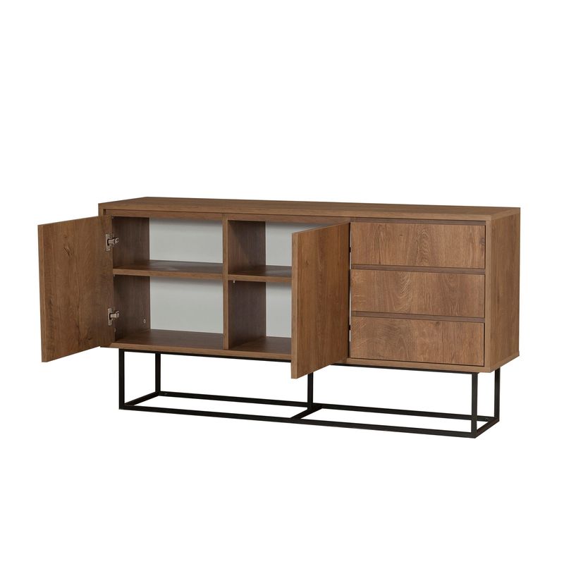 Casa si Gradina - Mobilier - Seturi de mobilier - Seturi living - Set mobilier living, Hanah Home, pal melaminat, nuc si negru - Infinity.ro