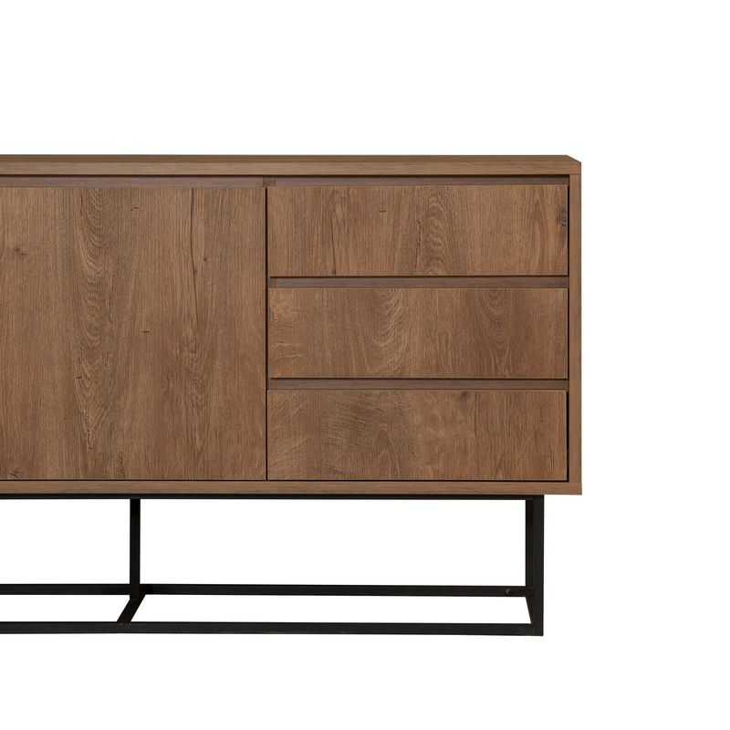 Casa si Gradina - Mobilier - Seturi de mobilier - Seturi living - Set mobilier living, Hanah Home, pal melaminat, nuc si negru - Infinity.ro