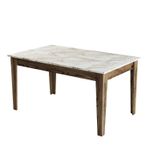 Casa si Gradina - Mobilier - Seturi de mobilier - Seturi living - Set mobilier living, Hanah Home, pal melaminat, nuc si alb, comoda 180x78.6x35 cm, masa 145x75x88 cm, 845HCT5281 - Infinity.ro