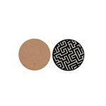 Casa si Gradina - Bucatarie si vesela - Accesorii bar - Suporturi bauturi - Set suporturi pentru pahare, Hermia, lemn, multicolor, diametru 9 cm - Infinity.ro