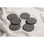 Casa si Gradina - Bucatarie si vesela - Accesorii bar - Suporturi bauturi - Set suporturi pentru pahare, Hermia, lemn, multicolor, diametru 9 cm - Infinity.ro