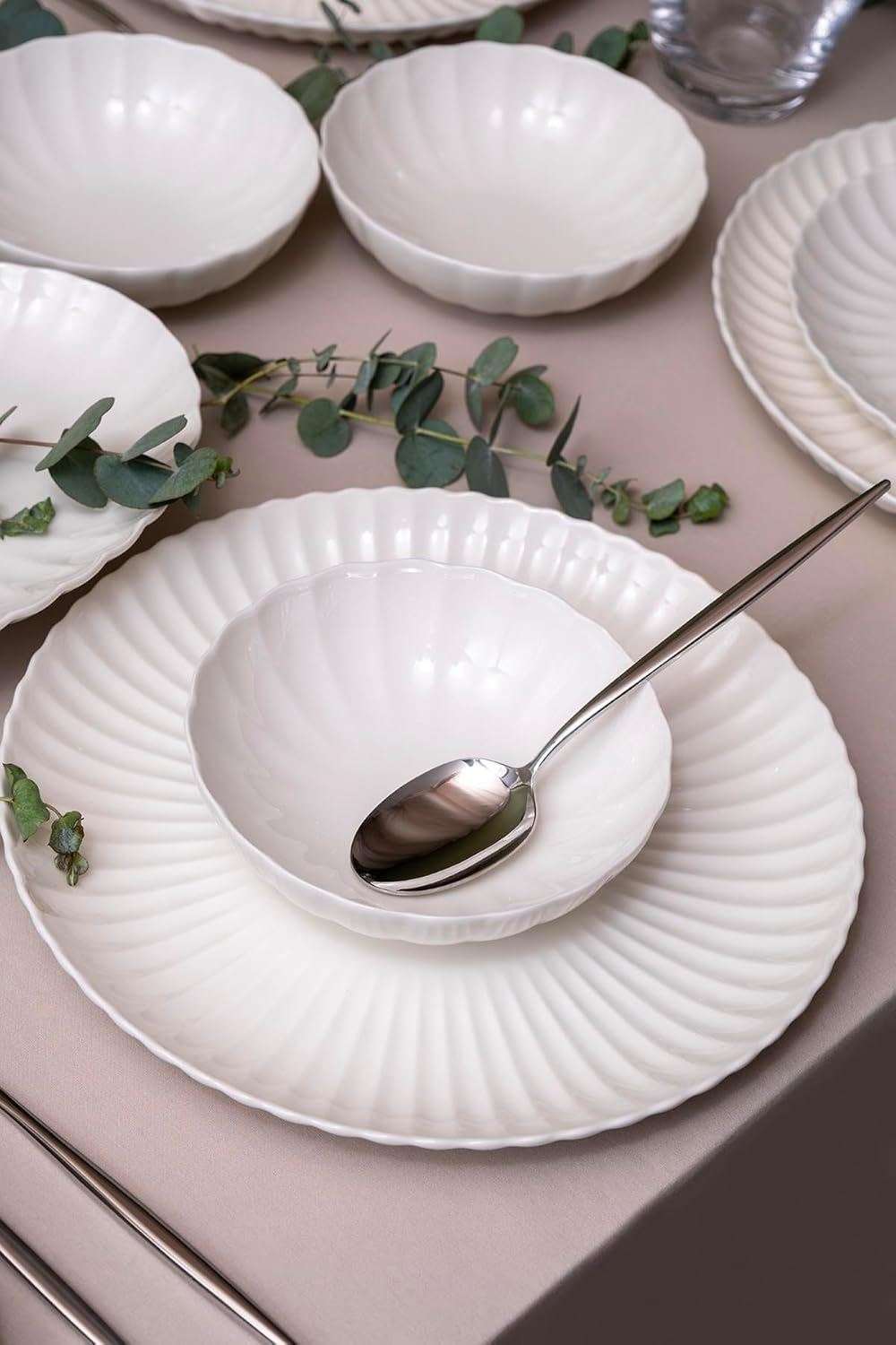 Set de masa 18 piese, Hermia, portelan, multicolor, farfurii 27/21 cm, boluri 16 cm, 719KTP9860