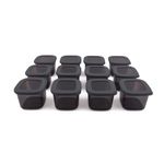 Casa si Gradina - Bucatarie si vesela - Organizare si depozitare bucatarie - Cutii alimentare - Set cutii depozitare, Hermia, plastic, antracit, 10x10x9.5 cm, 12 bucati, 964FRM1181 - Infinity.ro