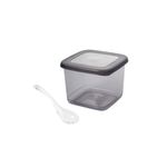 Casa si Gradina - Bucatarie si vesela - Organizare si depozitare bucatarie - Cutii alimentare - Set cutii depozitare, Hermia, plastic, antracit, 10x10x9.5 cm, 12 bucati, 964FRM1181 - Infinity.ro