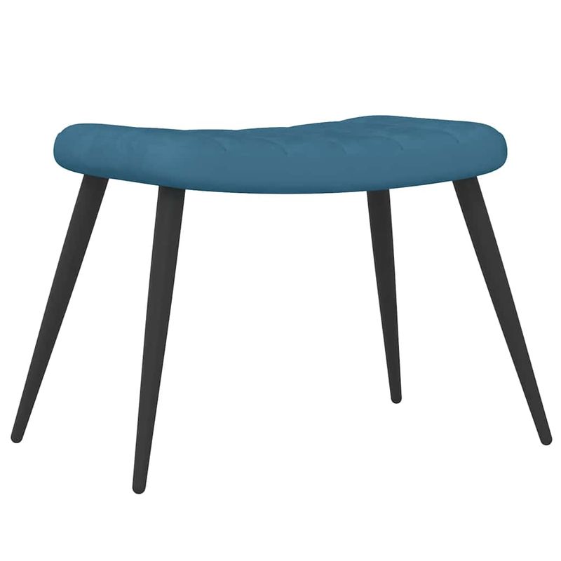 Casa si Gradina - Mobilier - Scaune si fotolii - Fotolii - Fotoliu de relaxare cu taburet, albastru, catifea - Infinity.ro