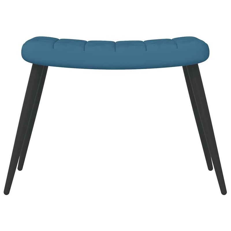 Casa si Gradina - Mobilier - Scaune si fotolii - Fotolii - Fotoliu de relaxare cu taburet, albastru, catifea - Infinity.ro