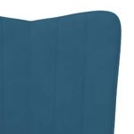 Casa si Gradina - Mobilier - Scaune si fotolii - Fotolii - Fotoliu de relaxare cu taburet, albastru, catifea - Infinity.ro