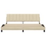 Casa si Gradina - Mobilier - Paturi si accesorii - Paturi - Cadru de pat fara saltea, crem, 200x200 cm, textil - Infinity.ro