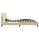 Casa si Gradina - Mobilier - Paturi si accesorii - Paturi - Cadru de pat fara saltea, crem, 200x200 cm, textil - Infinity.ro