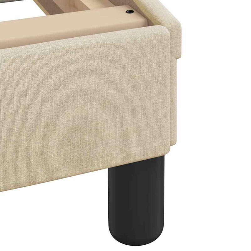 Casa si Gradina - Mobilier - Paturi si accesorii - Paturi - Cadru de pat fara saltea, crem, 200x200 cm, textil - Infinity.ro