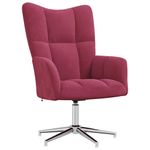Casa si Gradina - Mobilier - Scaune si fotolii - Fotolii - Fotoliu de relaxare, rosu vin, catifea - Infinity.ro