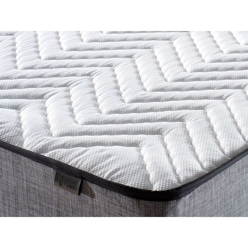 Casa si Gradina - Mobilier - Seturi de mobilier - Seturi dormitor - Set dormitor, Hanah Home, otel si stofa soho, gri, 90x190 cm - Infinity.ro
