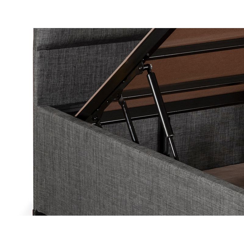 Casa si Gradina - Mobilier - Seturi de mobilier - Seturi dormitor - Set dormitor, Hanah Home, otel si stofa soho, gri, 90x190 cm - Infinity.ro
