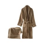 Casa si Gradina - Textile si covoare - Textile baie - Halate de baie - Set halat de baie, L'essentiel Maison, bej, bumbac 100%, l-xl - Infinity.ro